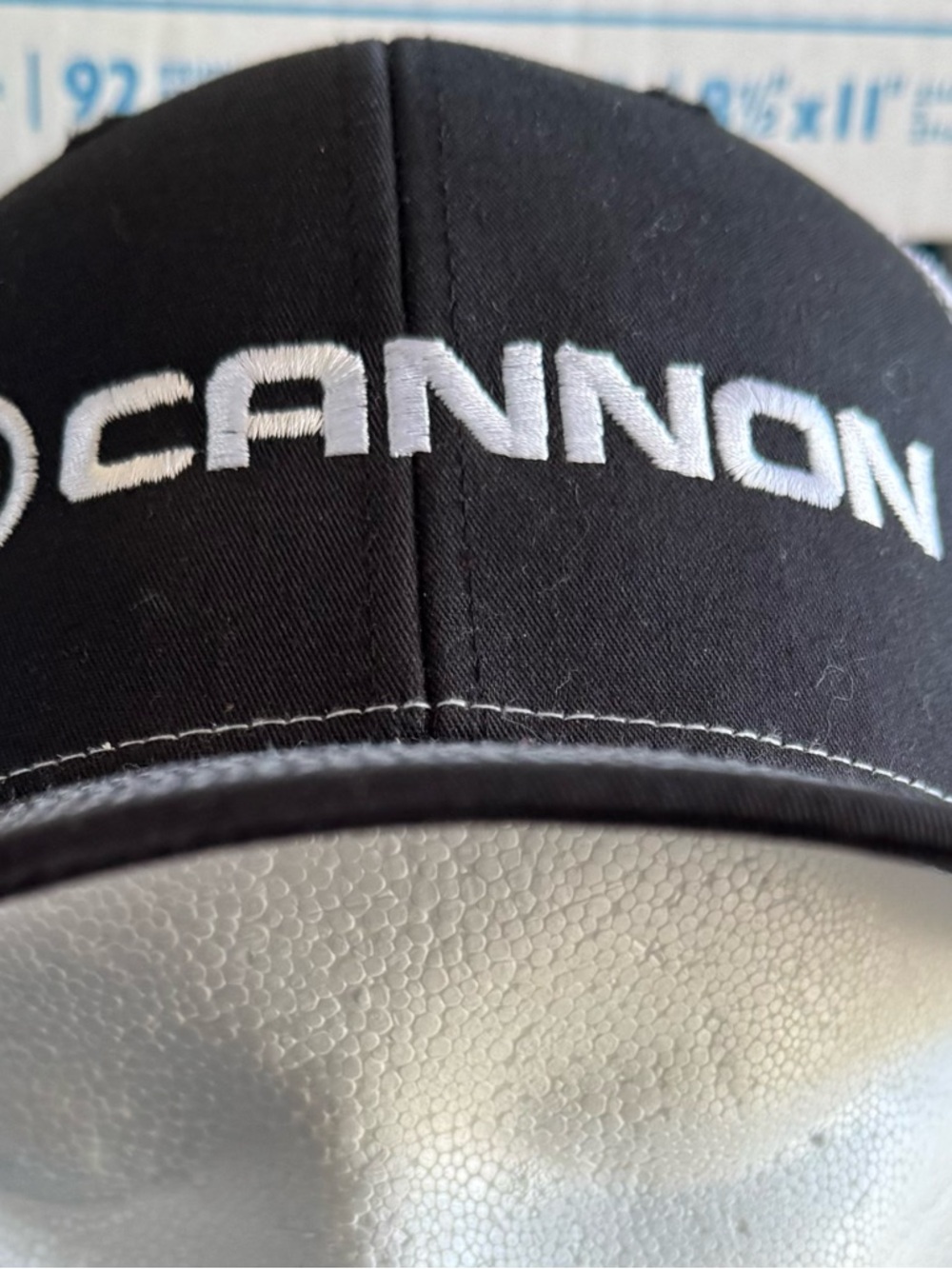 Cannon Black Embroidered Baseball Cap